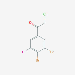molecular formula C8H4Br2ClFO B1411255 3',4'-Dibromo-5'-fluorophenacyl chloride CAS No. 1803837-84-4