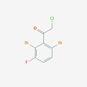 molecular formula C8H4Br2ClFO B1411265 2',6'-Dibromo-3'-fluorophenacyl chloride CAS No. 1806350-90-2