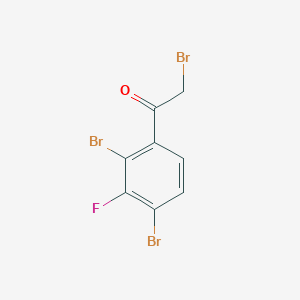 molecular formula C8H4Br3FO B1411267 2',4'-Dibromo-3'-fluorophenacyl bromide CAS No. 1804418-09-4