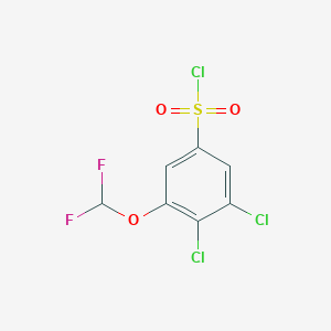 molecular formula C7H3Cl3F2O3S B1411268 3,4-Dichloro-5-(difluoromethoxy)benzenesulfonyl chloride CAS No. 1807058-60-1