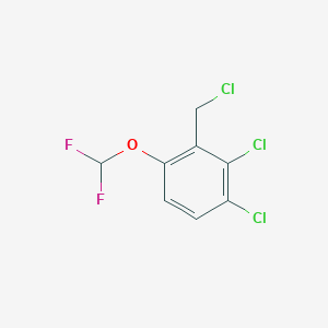 molecular formula C8H5Cl3F2O B1411270 2,3-Dichloro-6-(difluoromethoxy)benzyl chloride CAS No. 1807036-57-2