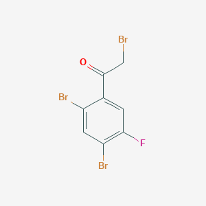 molecular formula C8H4Br3FO B1411279 2',4'-Dibromo-5'-fluorophenacyl bromide CAS No. 1804418-20-9