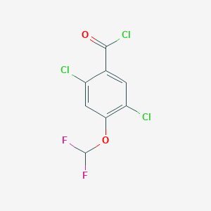 molecular formula C8H3Cl3F2O2 B1411283 2,5-Dichloro-4-(difluoromethoxy)benzoyl chloride CAS No. 1803789-18-5