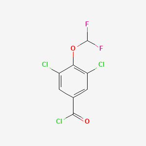 molecular formula C8H3Cl3F2O2 B1411284 3,5-Dichloro-4-(difluoromethoxy)benzoyl chloride CAS No. 1805124-99-5