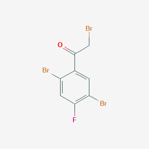 molecular formula C8H4Br3FO B1411287 2',5'-Dibromo-4'-fluorophenacyl bromide CAS No. 1806355-28-1