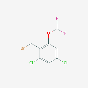 molecular formula C8H5BrCl2F2O B1411288 2,4-Dichloro-6-(difluoromethoxy)benzyl bromide CAS No. 1806350-55-9