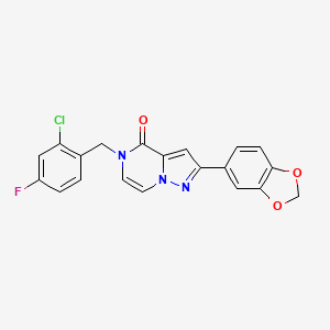 2-(1,3-benzodioxol-5-yl)-5-(2-chloro-4-fluorobenzyl)pyrazolo[1,5-a]pyrazin-4(5H)-one