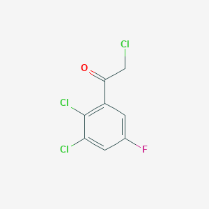 molecular formula C8H4Cl3FO B1411291 2',3'-Dichloro-5'-fluorophenacyl chloride CAS No. 1804515-79-4