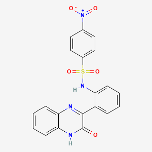 3-(2-{[(4-Nitrophenyl)sulfonyl]amino}phenyl)hydroquinoxalin-2-one