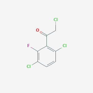 molecular formula C8H4Cl3FO B1411293 3',6'-Dichloro-2'-fluorophenacyl chloride CAS No. 1803807-71-7