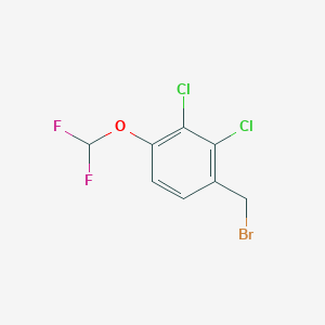 molecular formula C8H5BrCl2F2O B1411302 2,3-Dichloro-4-(difluoromethoxy)benzyl bromide CAS No. 1803818-08-7