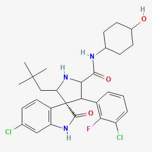 (3R)-6-chloro-3'-(3-chloro-2-fluorophenyl)-5'-(2,2-dimethylpropyl)-N-(4-hydroxycyclohexyl)-2-oxospiro[1H-indole-3,4'-pyrrolidine]-2'-carboxamide