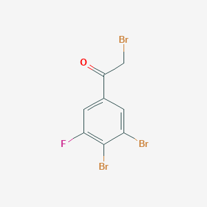molecular formula C8H4Br3FO B1411303 3',4'-Dibromo-5'-fluorophenacyl bromide CAS No. 1807056-95-6