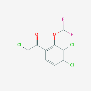 B1411305 3',4'-Dichloro-2'-(difluoromethoxy)phenacyl chloride CAS No. 1807178-11-5