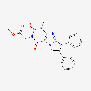 methyl 2-(1-methyl-2,4-dioxo-7,8-diphenyl-1H-imidazo[2,1-f]purin-3(2H,4H,8H)-yl)acetate