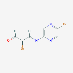 2-Bromo-3-(5-bromopyrazin-2-yl)iminopropanal