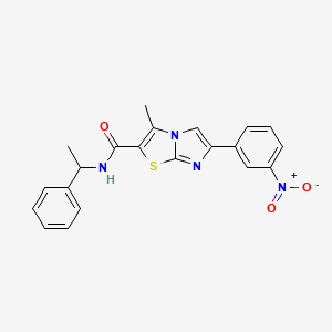 3-methyl-6-(3-nitrophenyl)-N-(1-phenylethyl)imidazo[2,1-b]thiazole-2-carboxamide