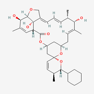 (1'R,2R,3S,4'S,6S,8'R,10'E,12'S,13'S,14'E,16'E,20'R,21'R,24'S)-2-cyclohexyl-12',21',24'-trihydroxy-3,11',13',22'-tetramethylspiro[2,3-dihydropyran-6,6'-3,7,19-trioxatetracyclo[15.6.1.14,8.020,24]pentacosa-10,14,16,22-tetraene]-2'-one