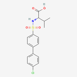 molecular formula C17H18ClNO4S B14113103 ((4'-Chloro-[1,1'-biphenyl]-4-yl)sulfonyl)valine 