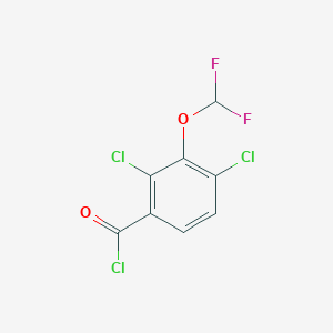 molecular formula C8H3Cl3F2O2 B1411311 2,4-Dichloro-3-(difluoromethoxy)benzoyl chloride CAS No. 1806349-95-0