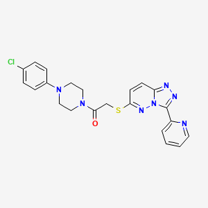 1-(4-(4-Chlorophenyl)piperazin-1-yl)-2-((3-(pyridin-2-yl)-[1,2,4]triazolo[4,3-b]pyridazin-6-yl)thio)ethanone