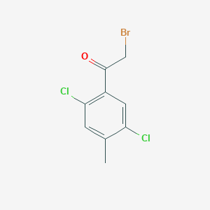 molecular formula C9H7BrCl2O B1411313 2',5'-Dichloro-4'-methylphenacyl bromide CAS No. 1803836-64-7