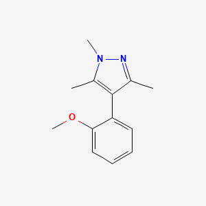 molecular formula C13H16N2O B14113131 4-(2-Methoxyphenyl)-1,3,5-trimethyl-1H-pyrazoleE 