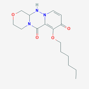 11-Hexoxy-5-oxa-1,2,8-triazatricyclo[8.4.0.03,8]tetradeca-10,13-diene-9,12-dione