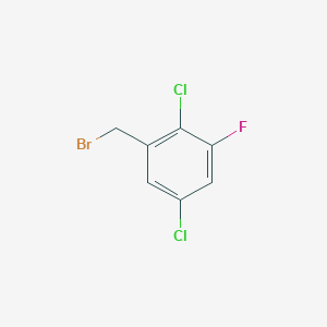 molecular formula C7H4BrCl2F B1411319 2,5-Dichloro-3-fluorobenzyl bromide CAS No. 1803784-30-6