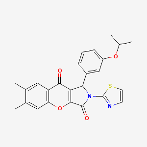 1-(3-Isopropoxyphenyl)-6,7-dimethyl-2-(thiazol-2-yl)-1,2-dihydrochromeno[2,3-c]pyrrole-3,9-dione