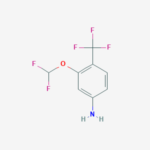molecular formula C8H6F5NO B1411322 3-Difluoromethoxy-4-(trifluoromethyl)aniline CAS No. 1806331-29-2