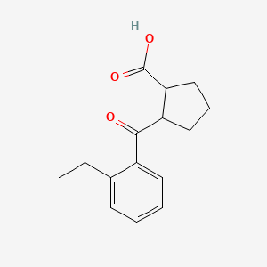 2-(2-Propan-2-ylbenzoyl)cyclopentane-1-carboxylic acid