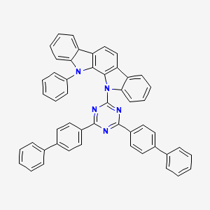 11-(4,6-Di([1,1'-biphenyl]-4-yl)-1,3,5-triazin-2-yl)-12-phenyl-11,12-dihydroindolo[2,3-a]carbazole