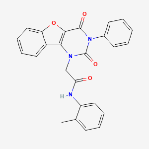 2-(2,4-dioxo-3-phenyl-3,4-dihydrobenzofuro[3,2-d]pyrimidin-1(2H)-yl)-N-(o-tolyl)acetamide