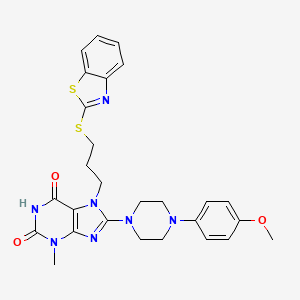 7-[3-(1,3-Benzothiazol-2-ylsulfanyl)propyl]-8-[4-(4-methoxyphenyl)piperazin-1-yl]-3-methylpurine-2,6-dione