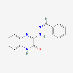 molecular formula C15H12N4O B14113335 3-[(2Z)-2-benzylidenehydrazinyl]-1H-quinoxalin-2-one 