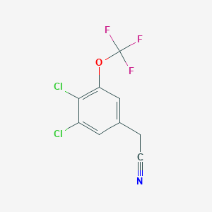 molecular formula C9H4Cl2F3NO B1411334 3,4-Dichloro-5-(trifluoromethoxy)phenylacetonitrile CAS No. 1706458-58-3