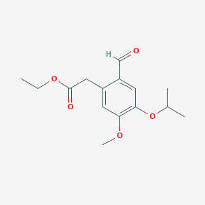 molecular formula C15H20O5 B1411335 Ethyl 2-(2-formyl-4-isopropoxy-5-methoxyphenyl)acetate CAS No. 1313365-54-6