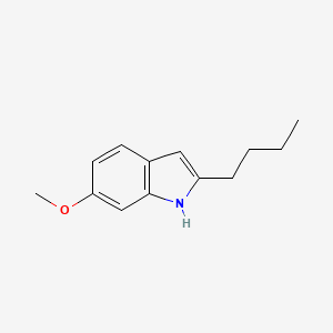 molecular formula C13H17NO B14113388 2-butyl-6-methoxy-1H-indole 