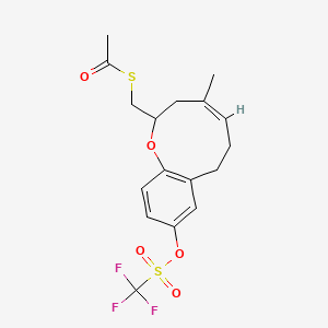 (Z)-S-((4-Methyl-9-(((trifluoromethyl)sulfonyl)oxy)-2,3,6,7-tetrahydrobenzo[b]oxonin-2-yl)methyl) ethanethioate