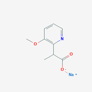 molecular formula C9H10NNaO3 B1411342 Sodium 2-(3-methoxypyridin-2-yl)propanoate CAS No. 1803588-73-9