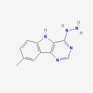 molecular formula C11H11N5 B1411343 4-Hydrazino-8-methyl-5H-pyrimido[5,4-b]indole CAS No. 1706455-05-1
