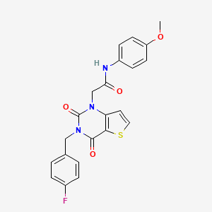 2-[3-[(4-fluorophenyl)methyl]-2,4-dioxothieno[3,2-d]pyrimidin-1-yl]-N-(4-methoxyphenyl)acetamide