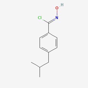 molecular formula C11H14ClNO B1411346 (1Z)-N-Hydroxy-4-(2-methylpropyl)benzenecarboximidoyl chloride CAS No. 913828-77-0