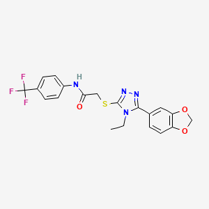 2-[[5-(1,3-Benzodioxol-5-yl)-4-ethyl-4H-1,2,4-triazol-3-yl]thio]-N-[4-(trifluoromethyl)phenyl]acetamide