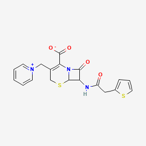 8-Oxo-3-(pyridin-1-ium-1-ylmethyl)-7-[(2-thiophen-2-ylacetyl)amino]-5-thia-1-azabicyclo[4.2.0]oct-2-ene-2-carboxylate