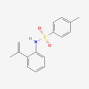 molecular formula C16H17NO2S B14113475 Benzenesulfonamide, 4-methyl-N-[2-(1-methylethenyl)phenyl]- CAS No. 106745-67-9