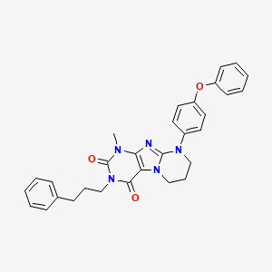 1-methyl-9-(4-phenoxyphenyl)-3-(3-phenylpropyl)-7,8-dihydro-6H-purino[7,8-a]pyrimidine-2,4-dione