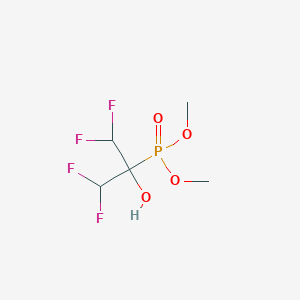 molecular formula C5H9F4O4P B14113483 Dimethyl (1-(difluoromethyl)-2,2-difluoro-1-hydroxyethyl)phosphonate CAS No. 813-84-3