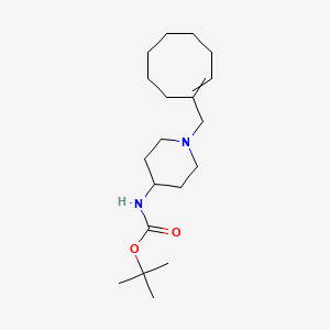 molecular formula C19H34N2O2 B14113571 tert-Butyl (1-(cyclooct-1-en-1-ylmethyl)piperidin-4-yl)carbamate 